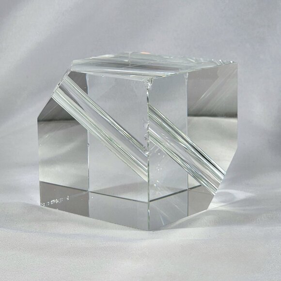 Crystal Cube for Hanging Light Fixture Replacement Pendant Glass Paperweight 2 ¾ - Picture 2 of 10
